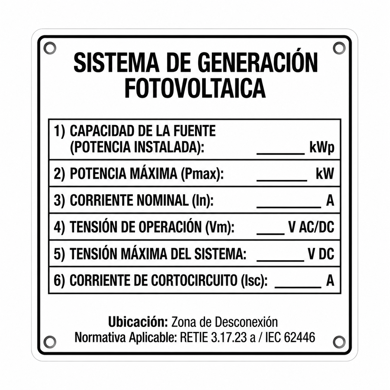 Identificación Fuente de Generación Fotovoltaica